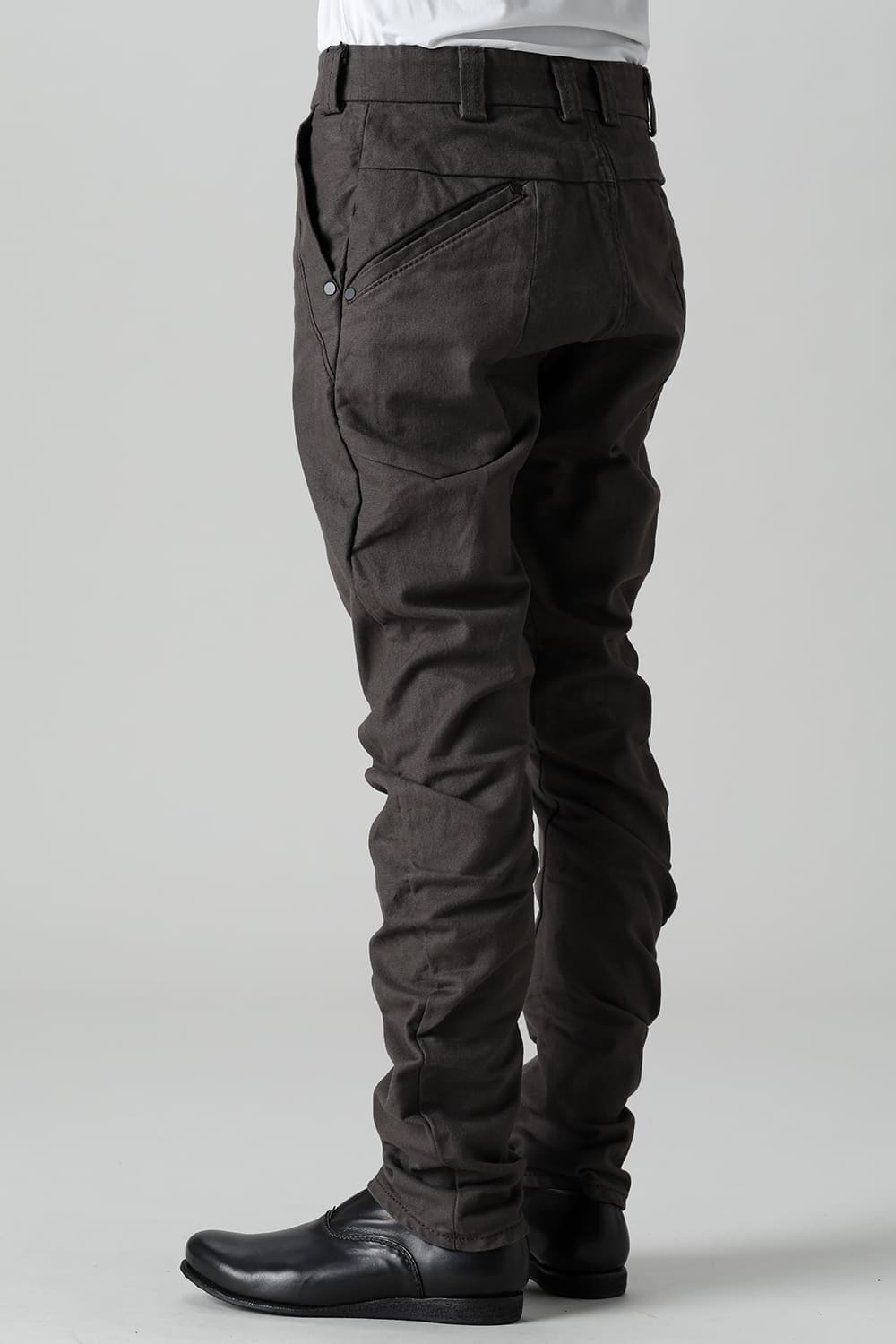 Slim pants Cavalry twill Garment wash Lava Stone