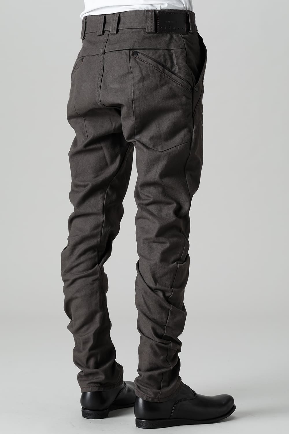 Slim pants Cavalry twill Garment wash Lava Stone