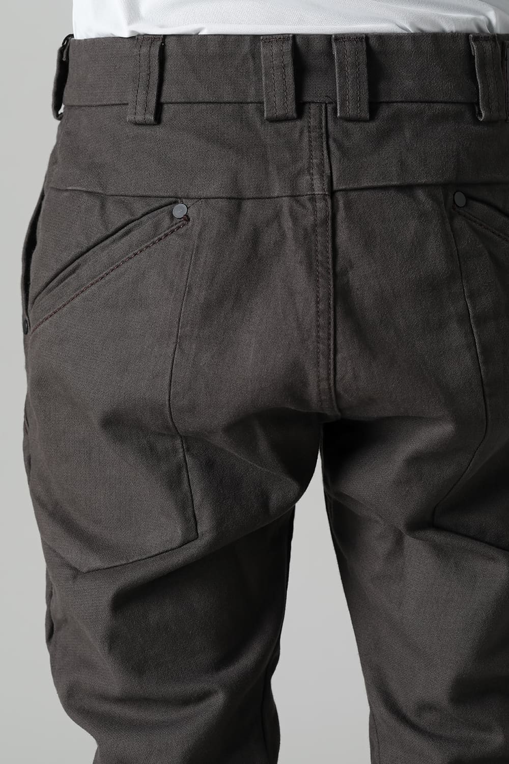 Slim pants Cavalry twill Garment wash Lava Stone