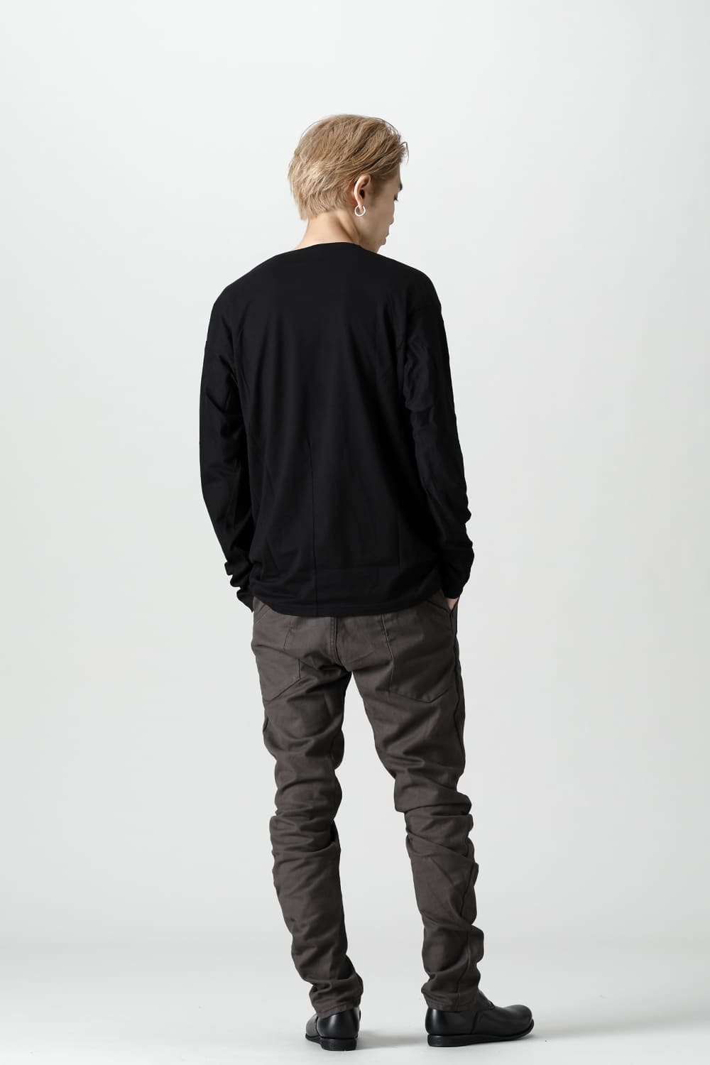 Slim pants Cavalry twill Garment wash Lava Stone