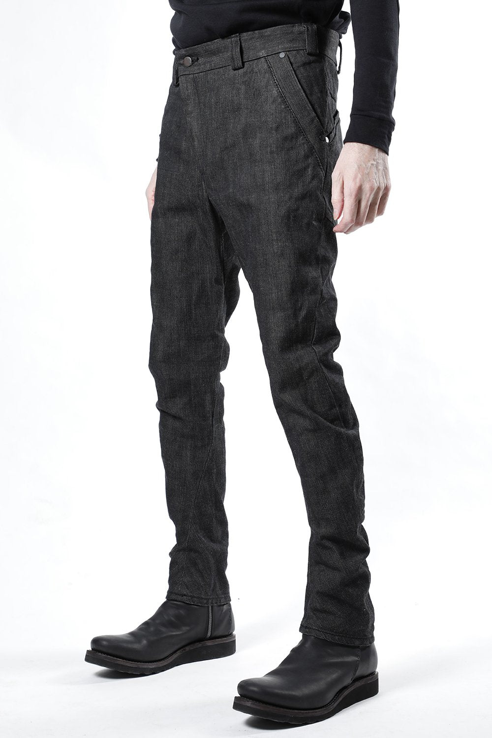Denim 13oz cotton selvedge Black