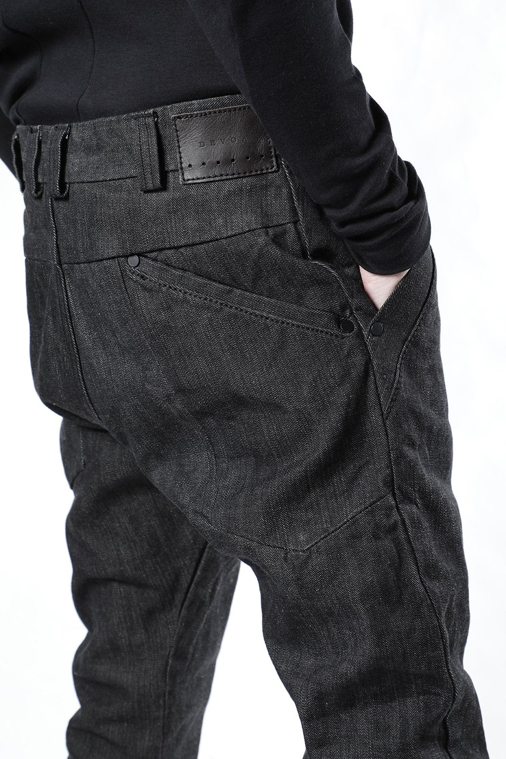 Denim 13oz cotton selvedge Black