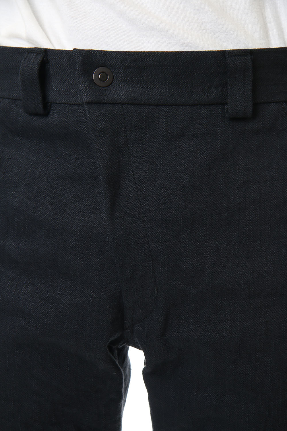 DEVOA Uneven Yarn Selvedge Denim Slim pants - Black