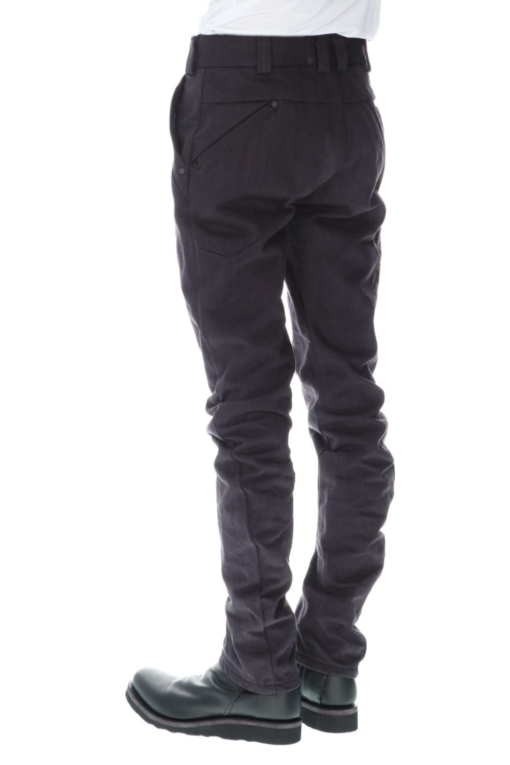 DEVOA Uneven Yarn Selvedge Denim Slim pants - Purple Gray