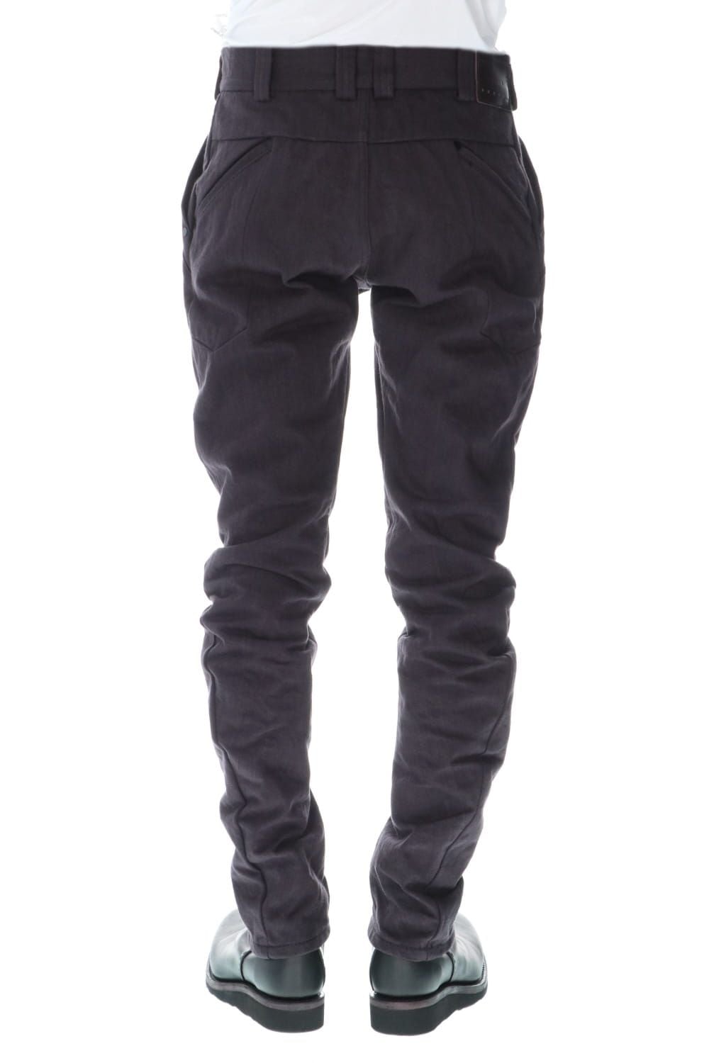 DEVOA Uneven Yarn Selvedge Denim Slim pants - Purple Gray