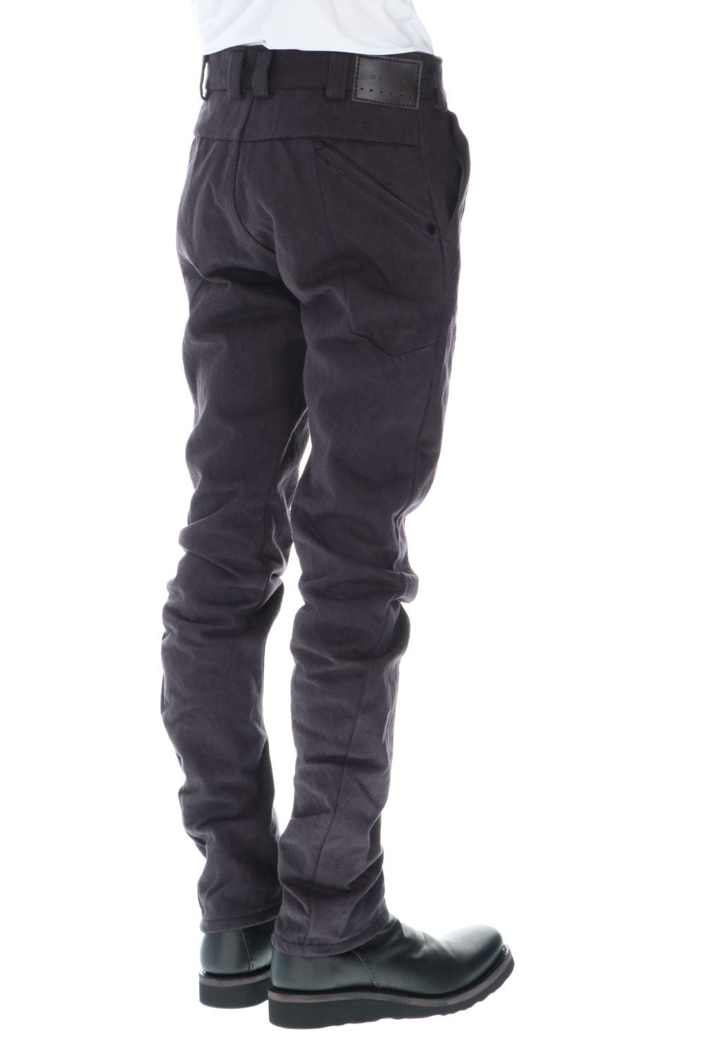 DEVOA Uneven Yarn Selvedge Denim Slim pants - Purple Gray