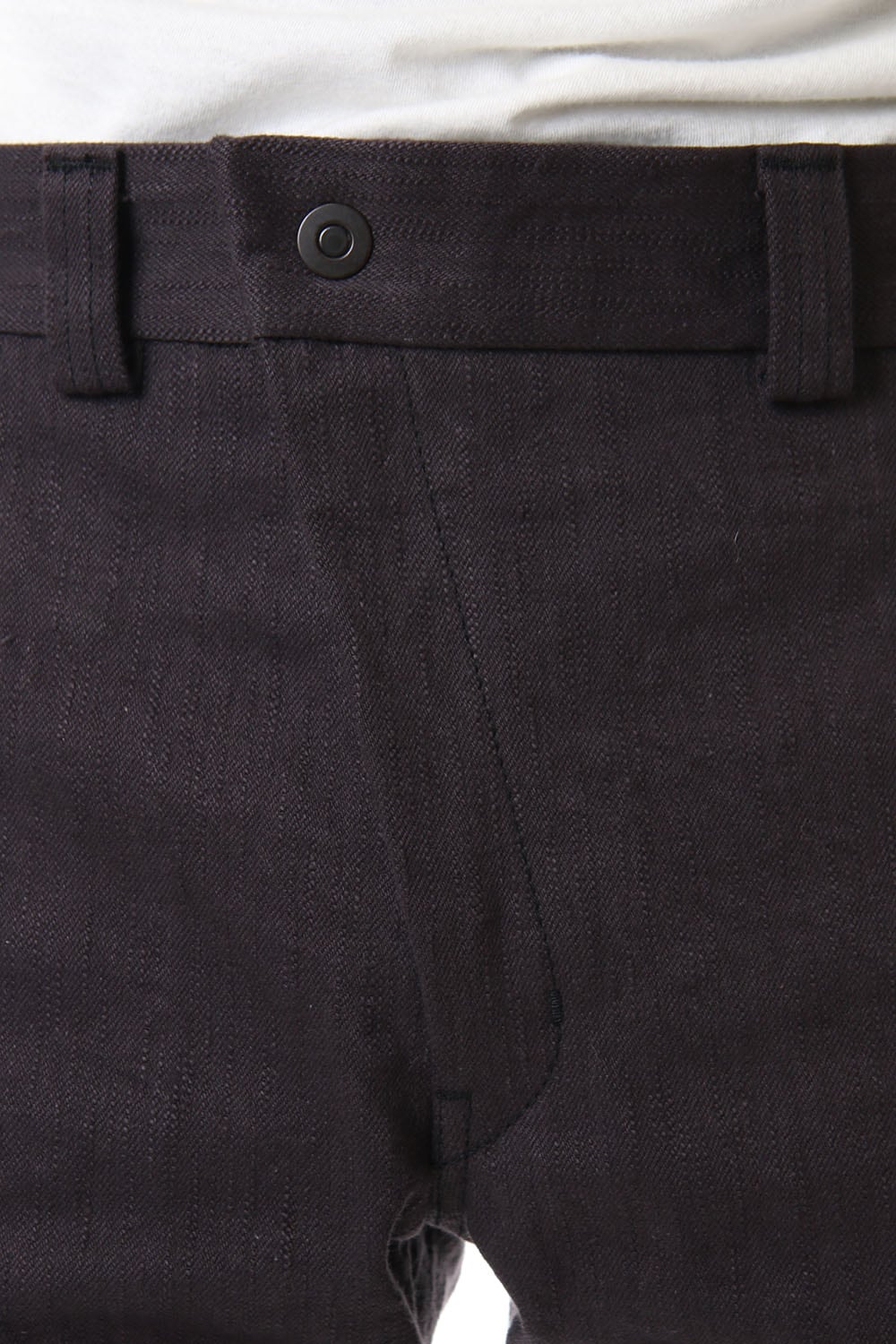 DEVOA Uneven Yarn Selvedge Denim Slim pants - Purple Gray