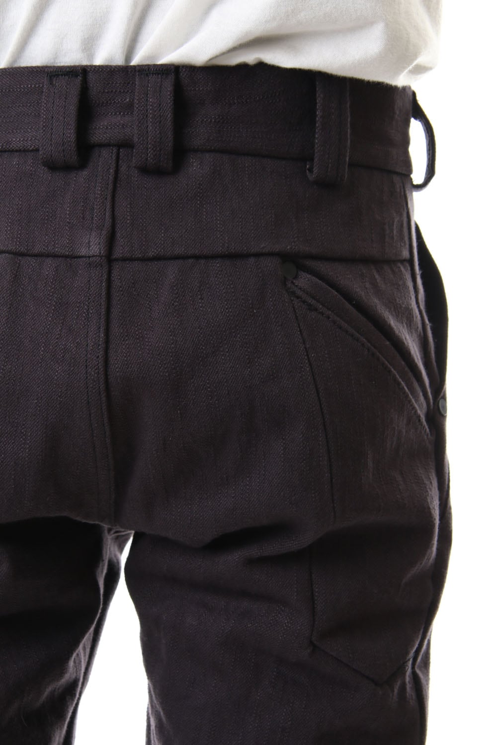 DEVOA Uneven Yarn Selvedge Denim Slim pants - Purple Gray