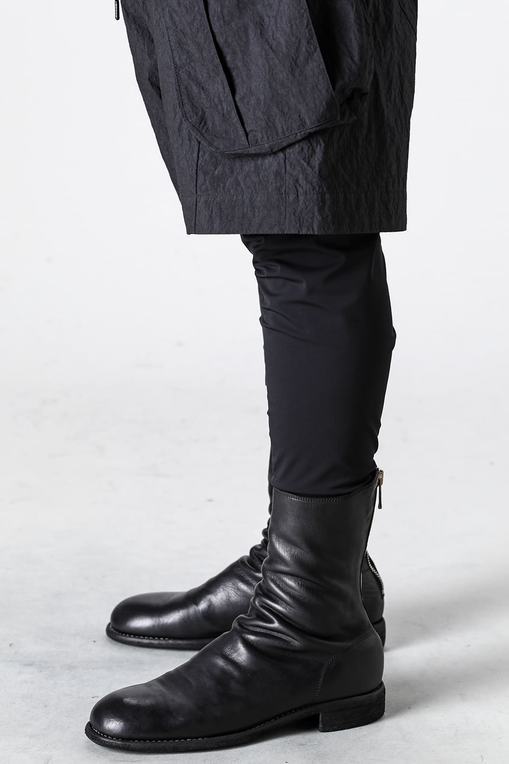 Layered pants Shrink cotton / nylon Black