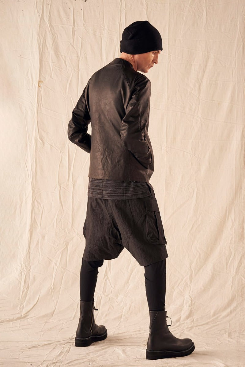 Layered pants Shrink cotton / nylon Black