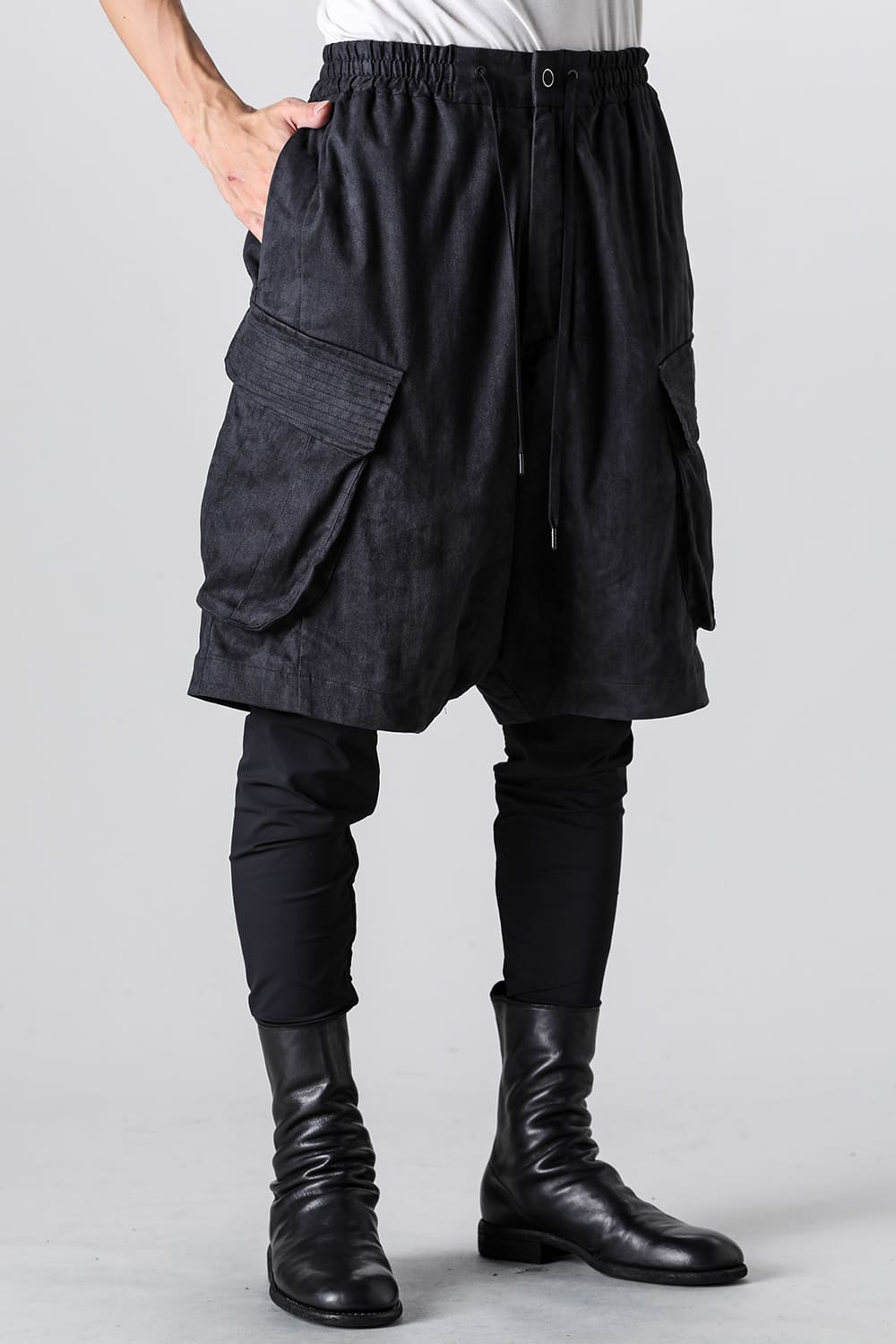 レイヤード パンツ ポリエステル スエード