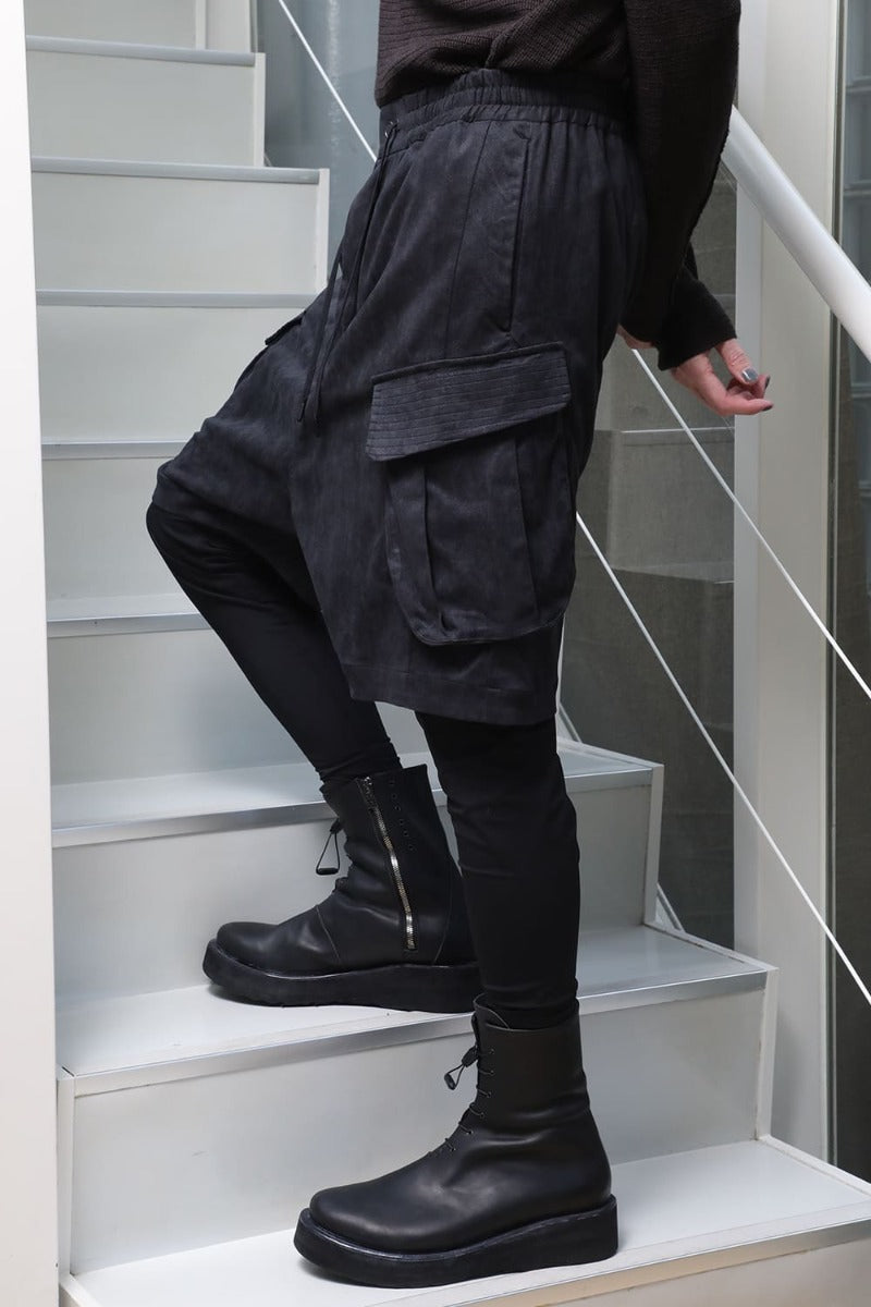 レイヤード パンツ ポリエステル スエード