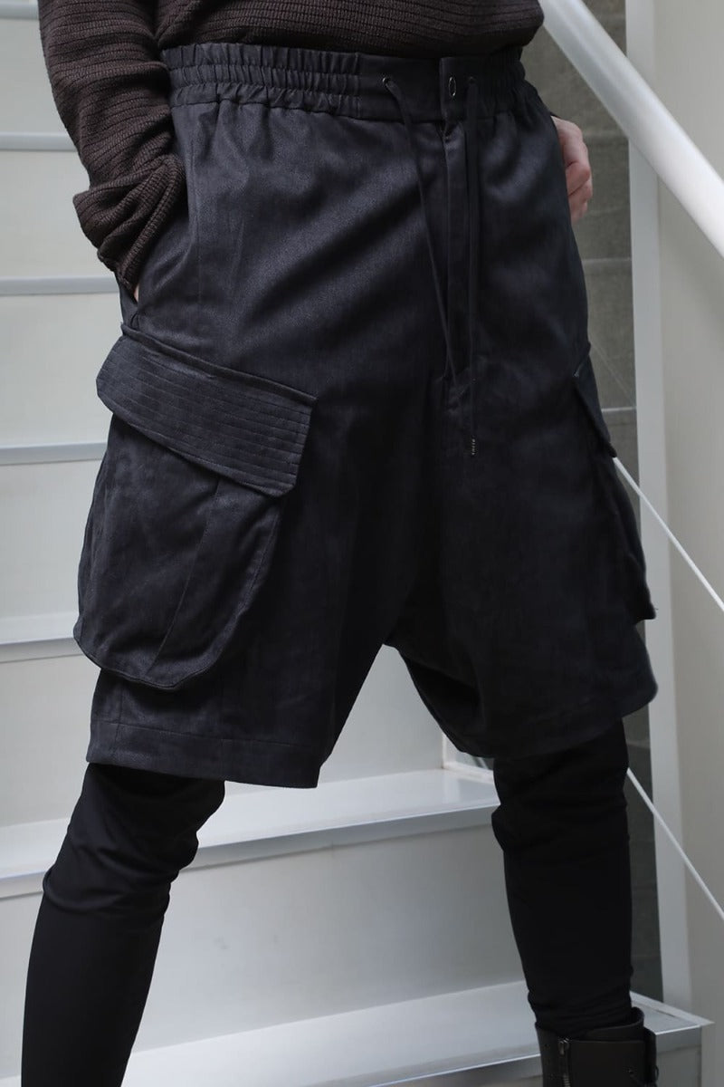 レイヤード パンツ ポリエステル スエード