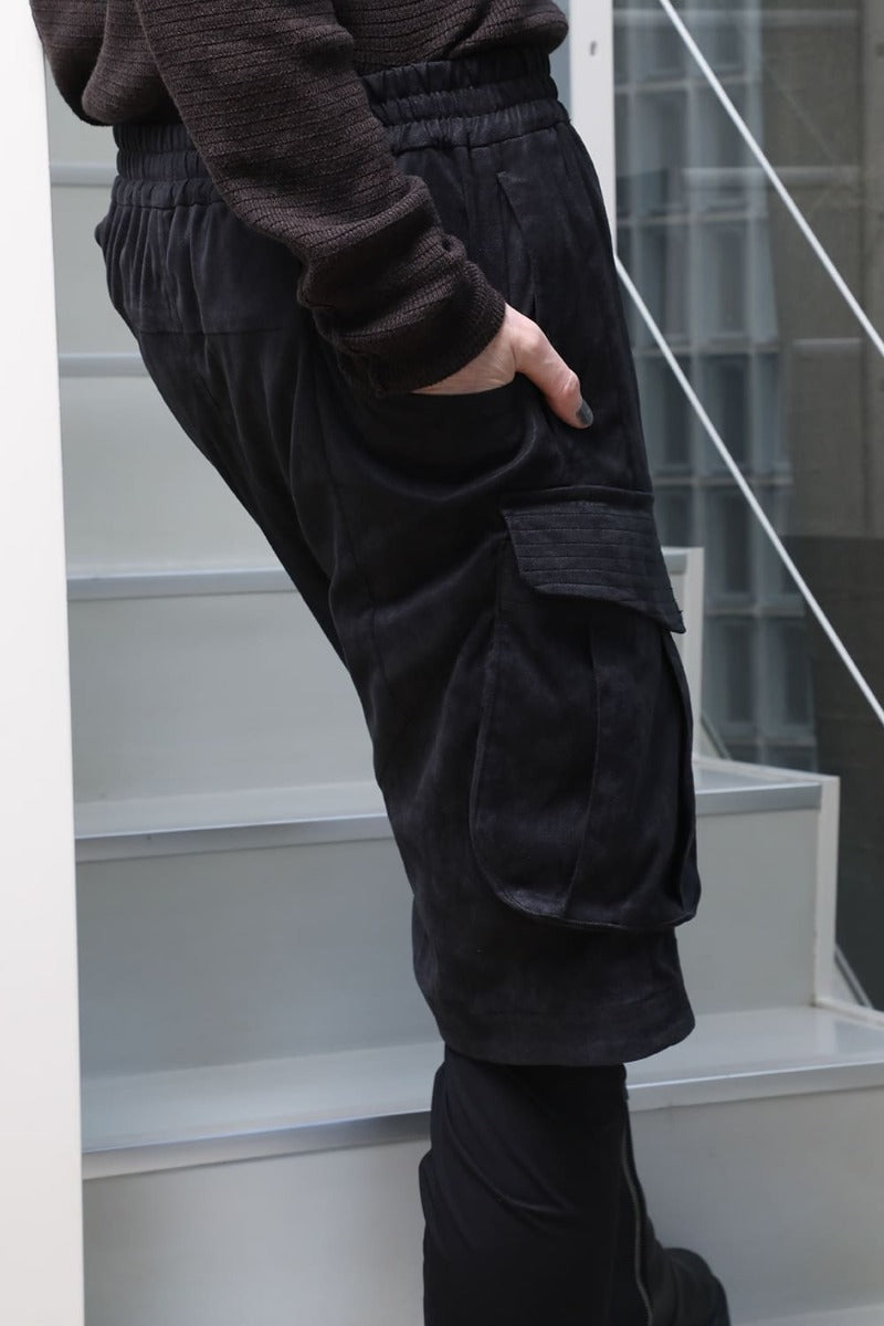 レイヤード パンツ ポリエステル スエード