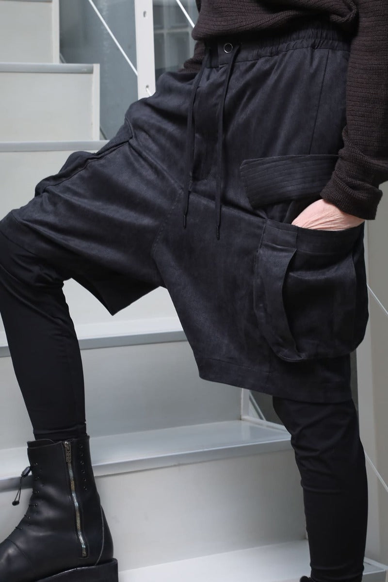 レイヤード パンツ ポリエステル スエード