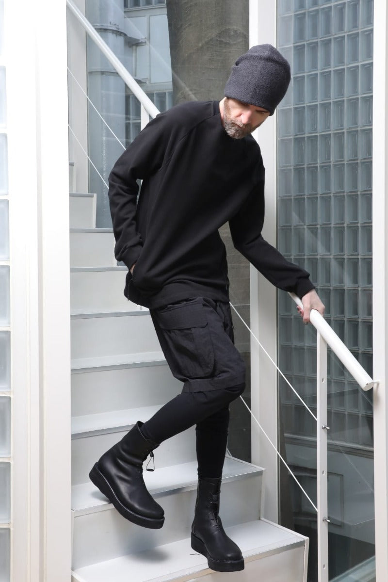 レイヤード パンツ ポリエステル スエード