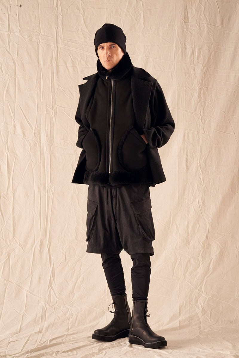 レイヤード パンツ ポリエステル スエード