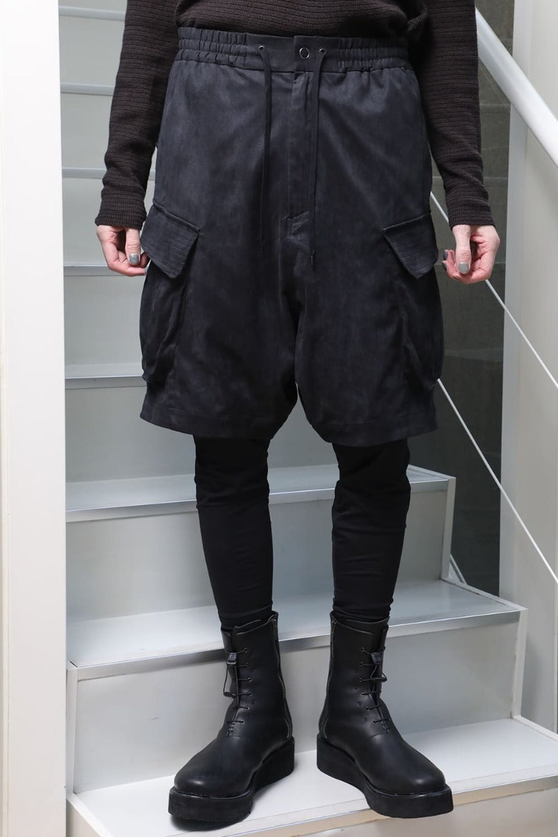 レイヤード パンツ ポリエステル スエード