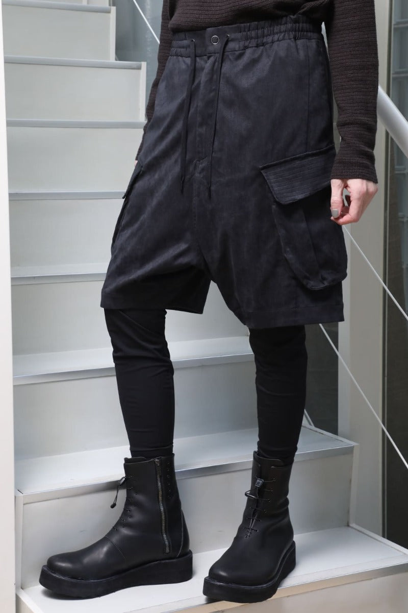 レイヤード パンツ ポリエステル スエード