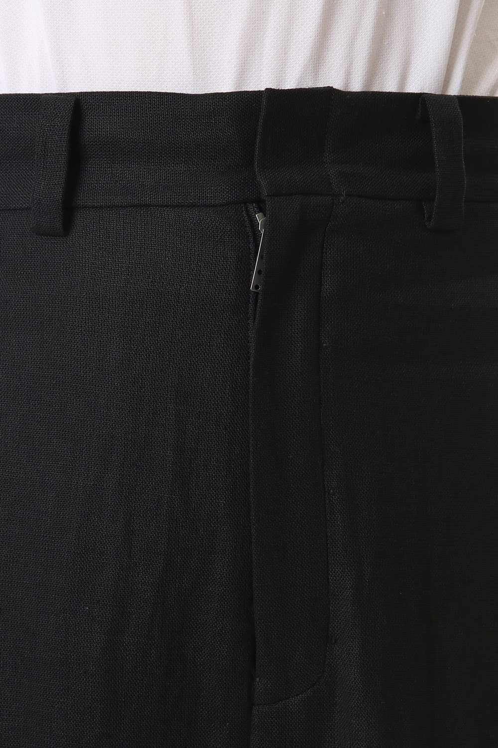 Baggy cropped pants Linen - Black