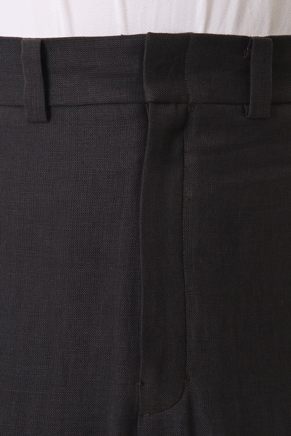 Baggy cropped pants Linen - Charcoal