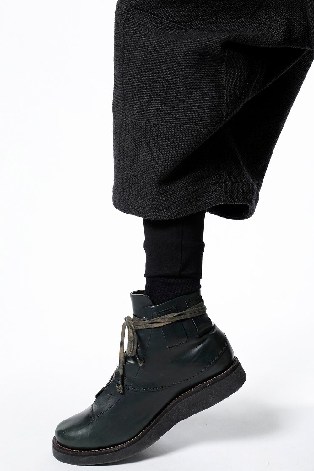 Half pants wool silk crazy check