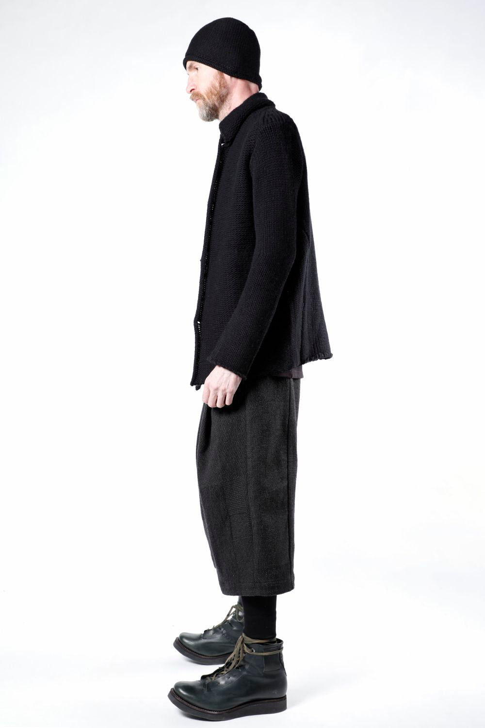 Half pants wool silk crazy check