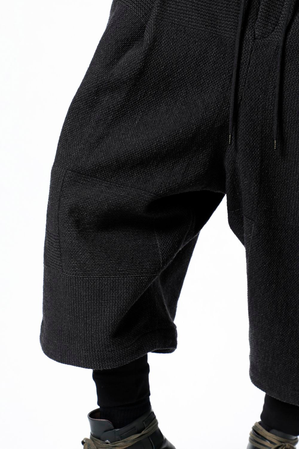 Half pants wool silk crazy check