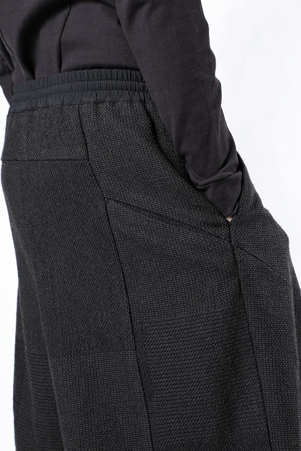 Half pants wool silk crazy check