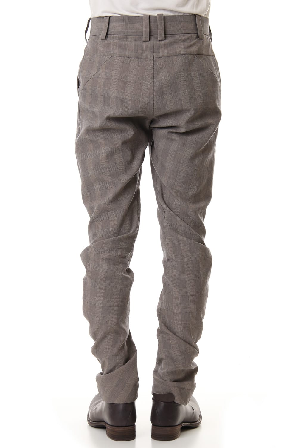 Slim Pants Cotton Glen Check - Beige