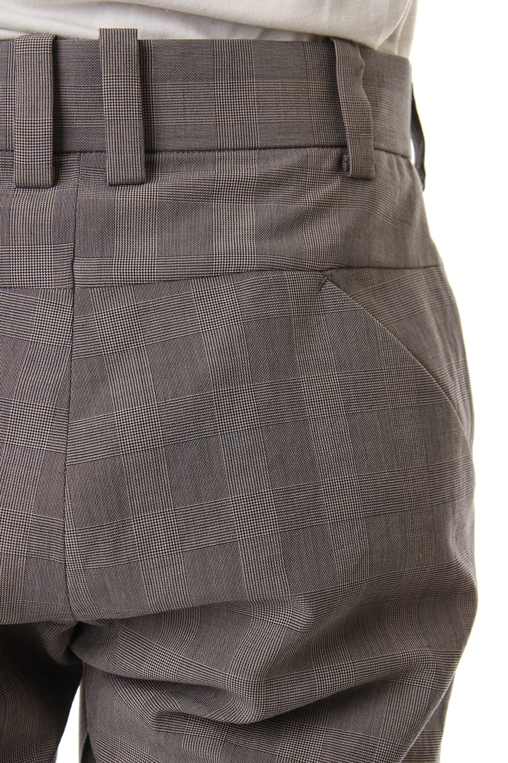 Slim Pants Cotton Glen Check - Beige