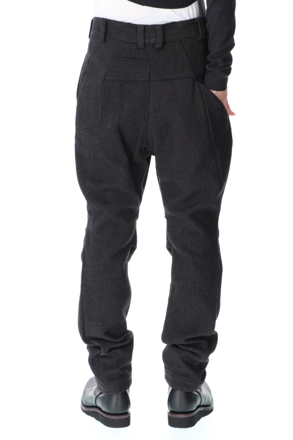 Easy pants wool silk crazy check