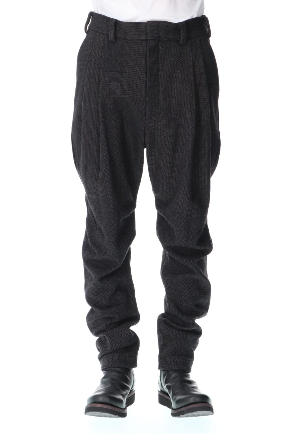 Easy pants wool silk crazy check