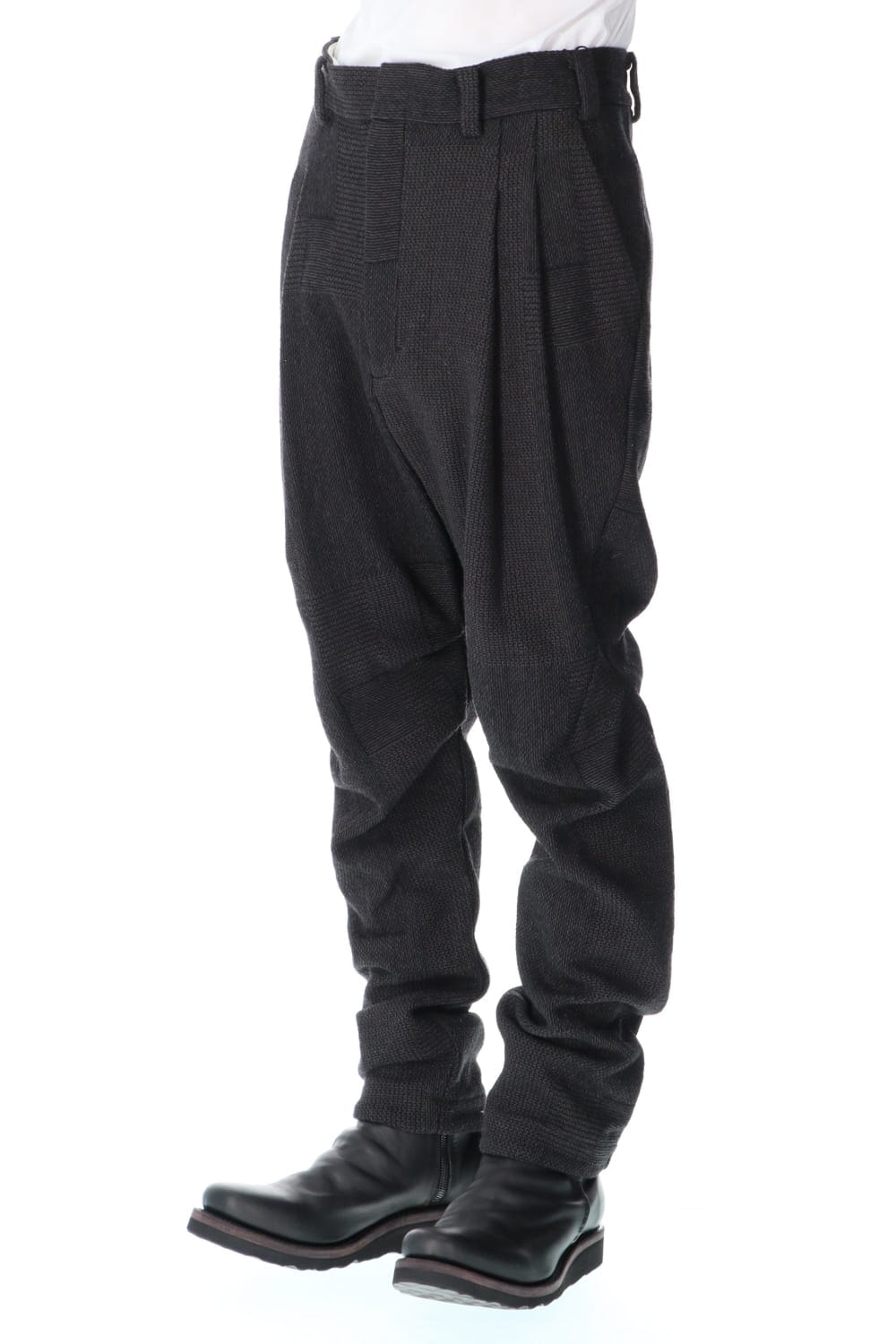 Easy pants wool silk crazy check