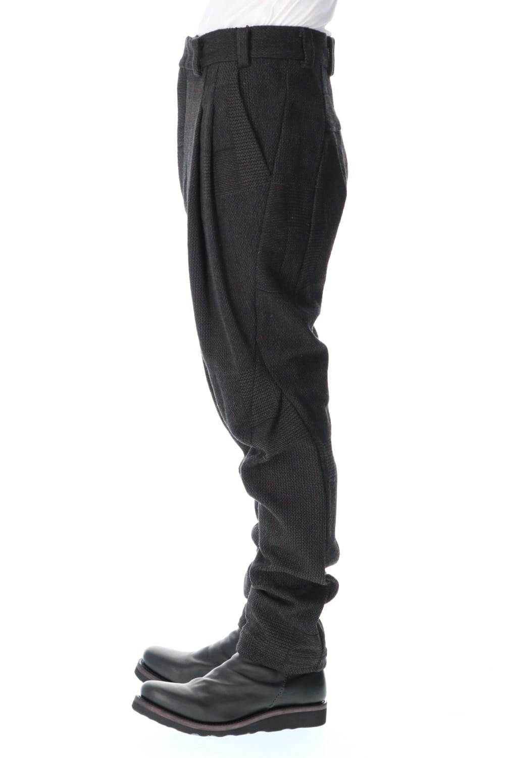 Easy pants wool silk crazy check