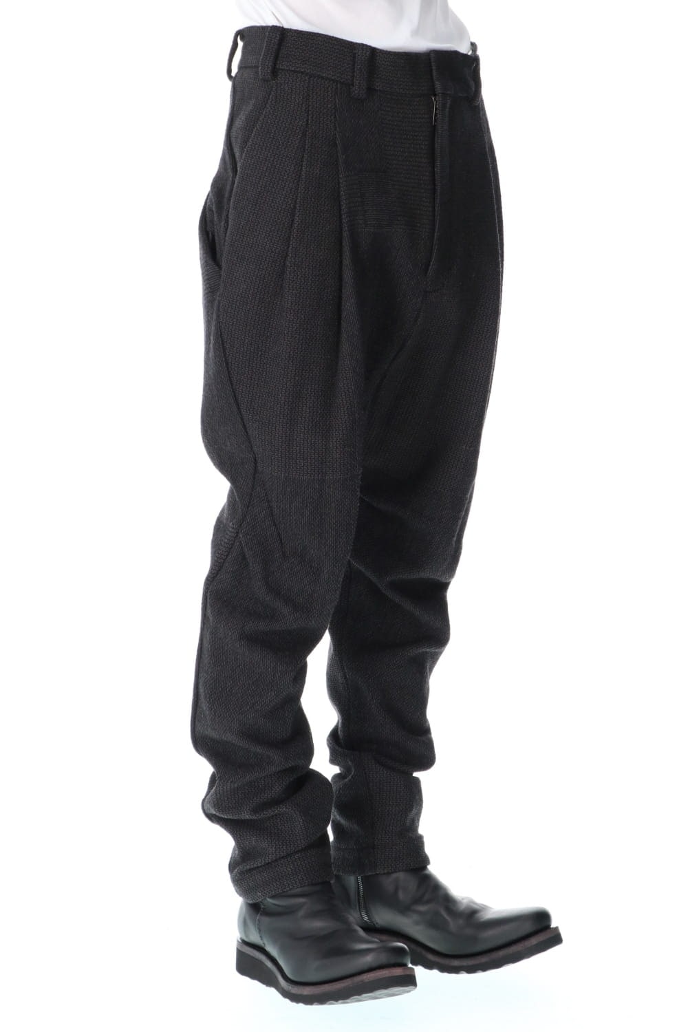 Easy pants wool silk crazy check