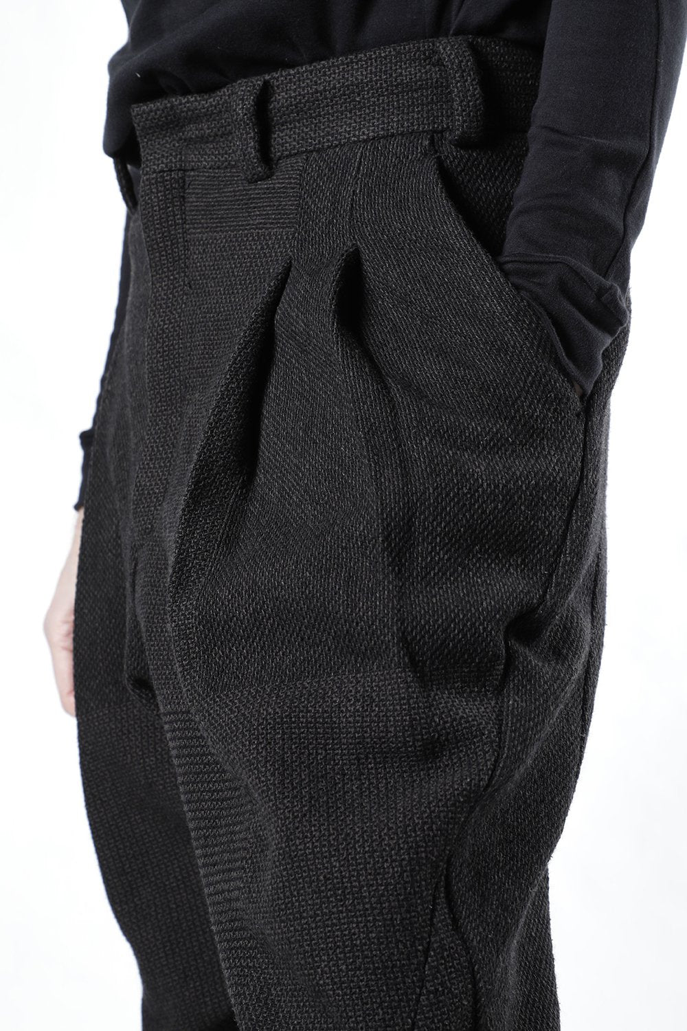 Easy pants wool silk crazy check