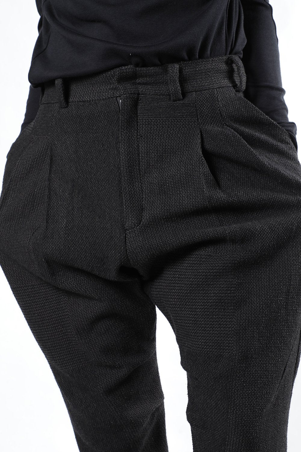 Easy pants wool silk crazy check