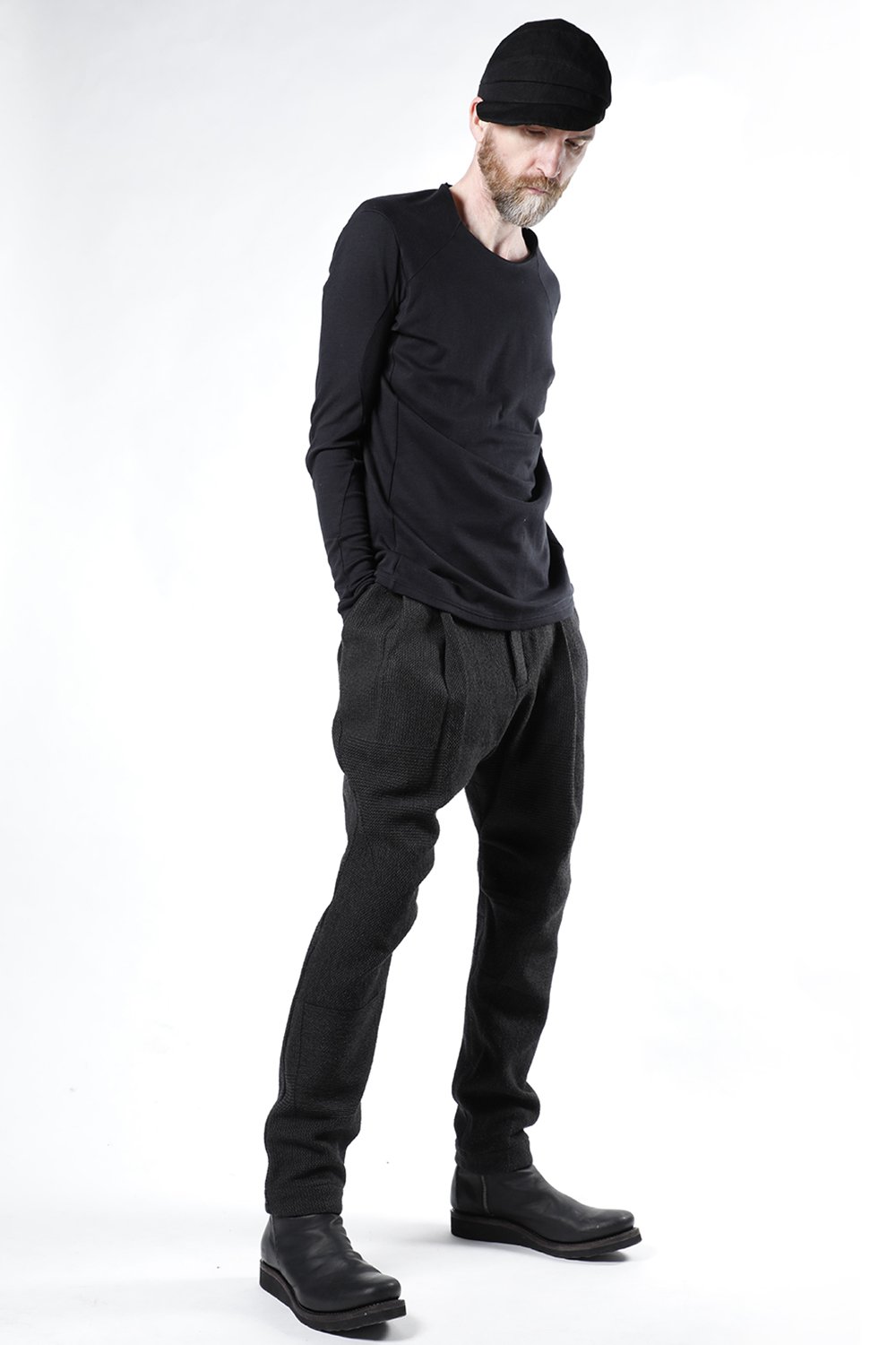 Easy pants wool silk crazy check