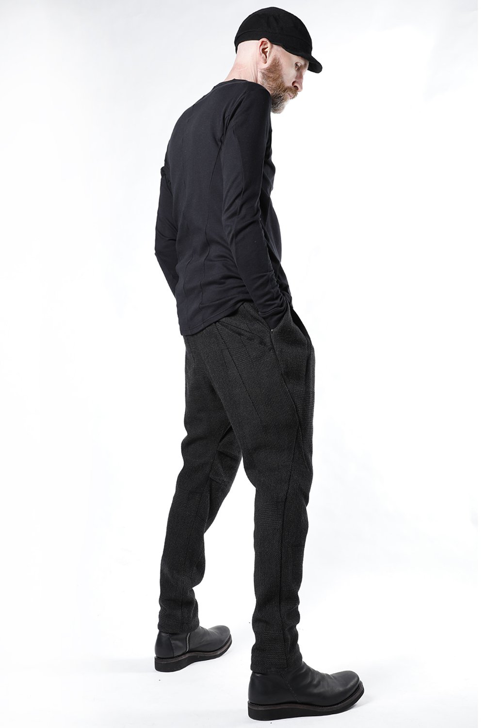 Easy pants wool silk crazy check