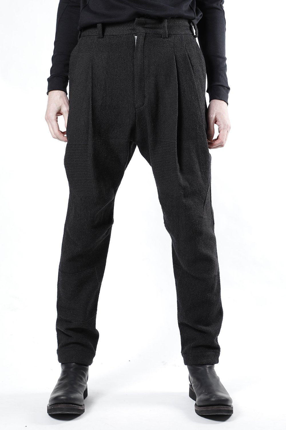 Easy pants wool silk crazy check