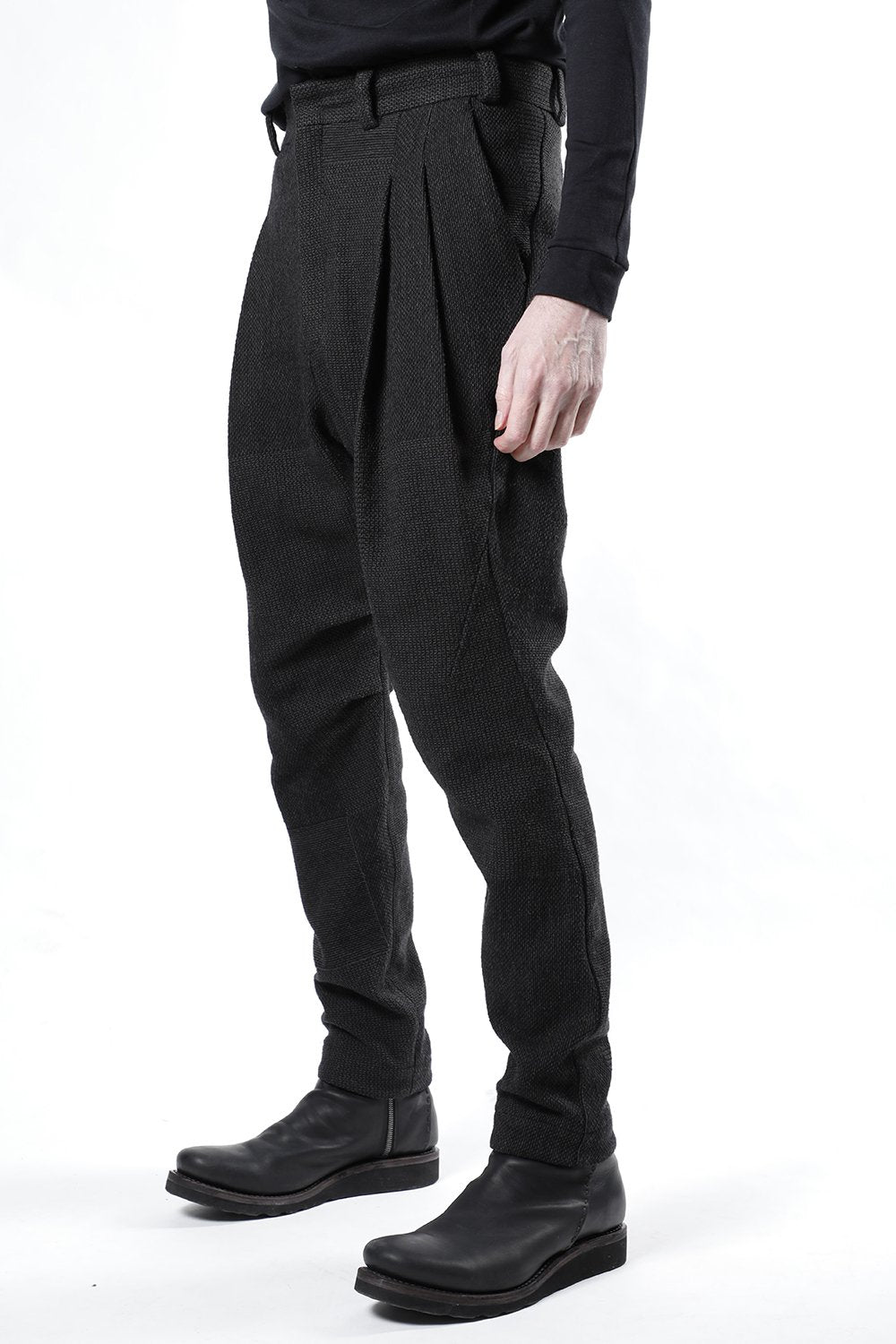 Easy pants wool silk crazy check