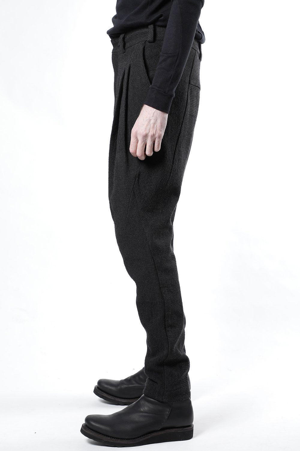 Easy pants wool silk crazy check