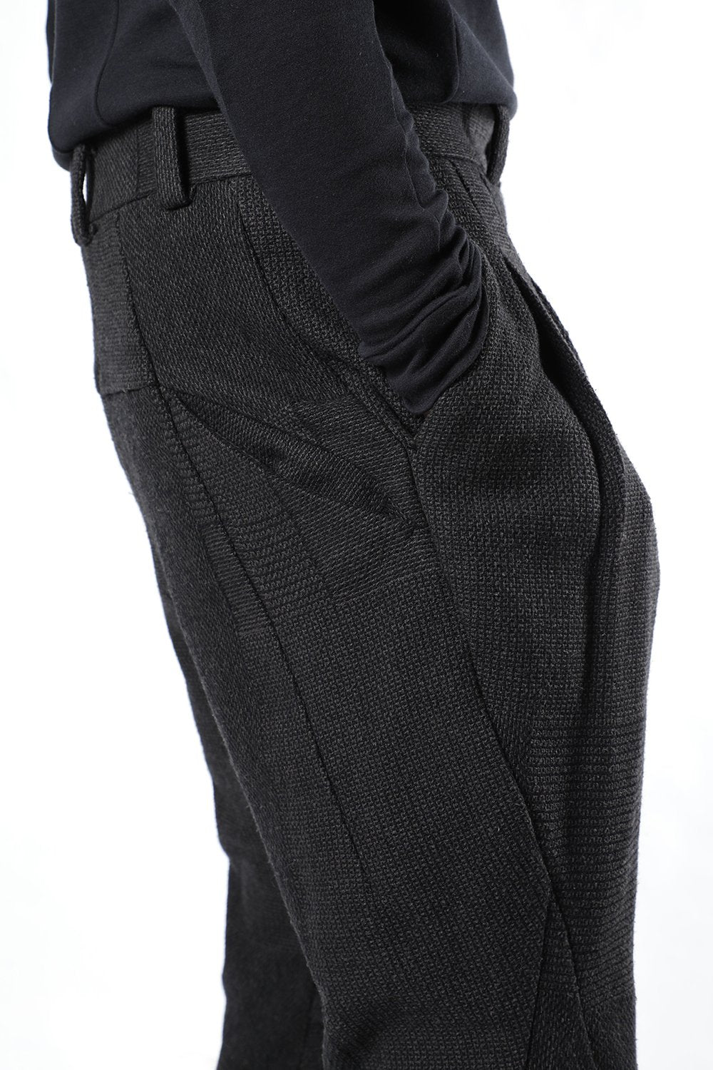 Easy pants wool silk crazy check