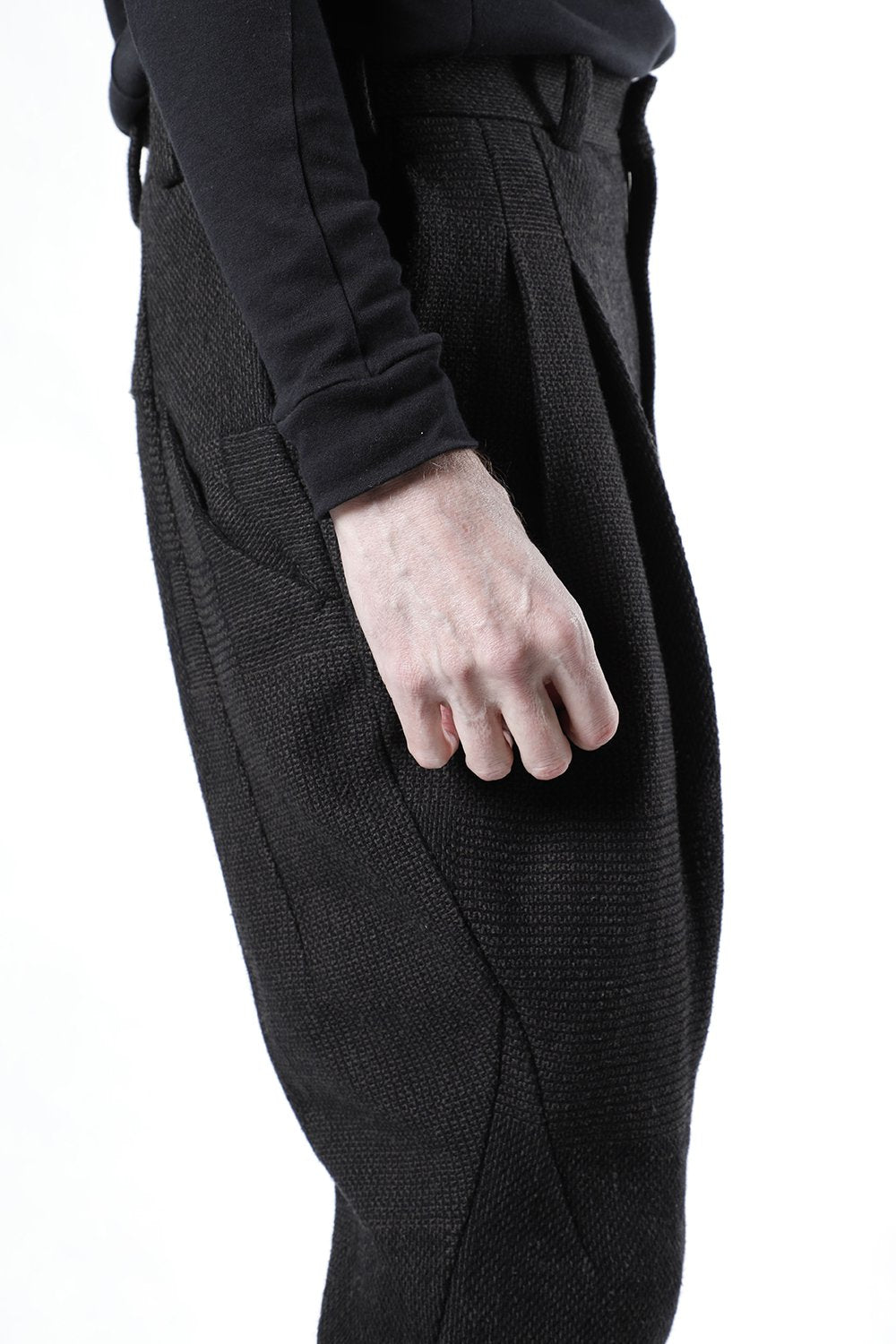 Easy pants wool silk crazy check