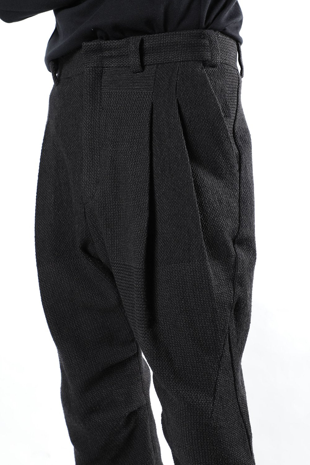 Easy pants wool silk crazy check