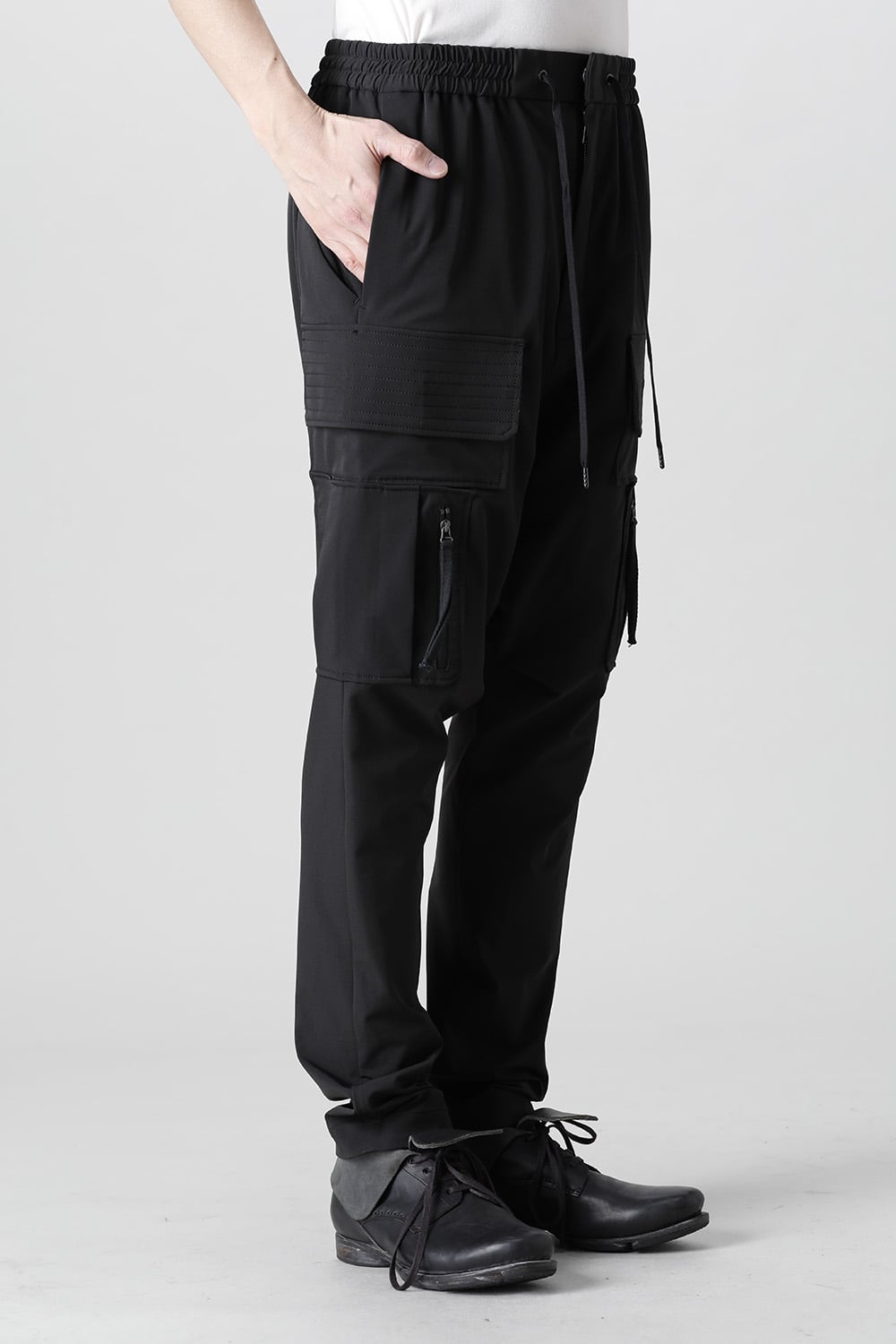 Cargo drop crotch pants stretch dryskin