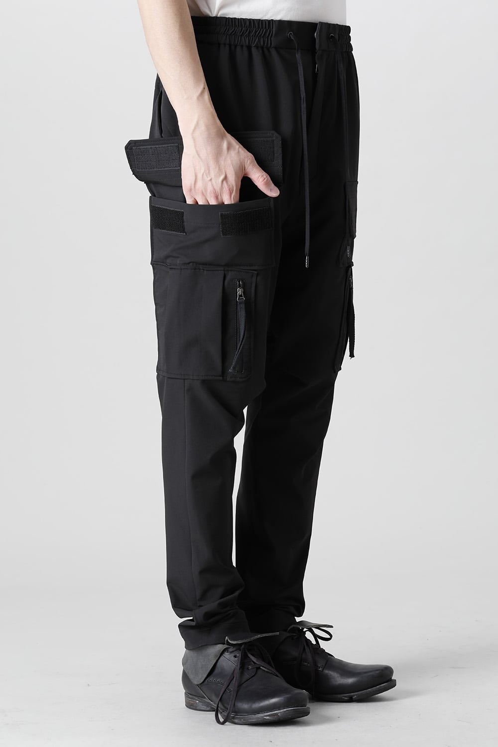 Cargo drop crotch pants stretch dryskin