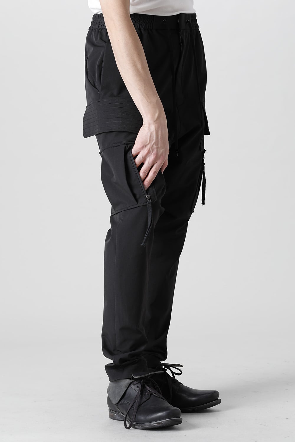 Cargo drop crotch pants stretch dryskin