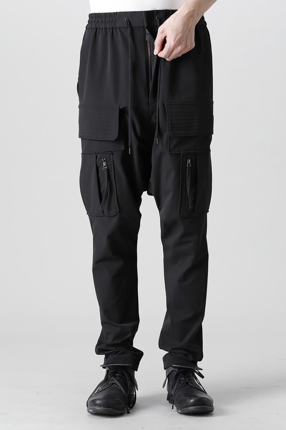 Cargo drop crotch pants stretch dryskin